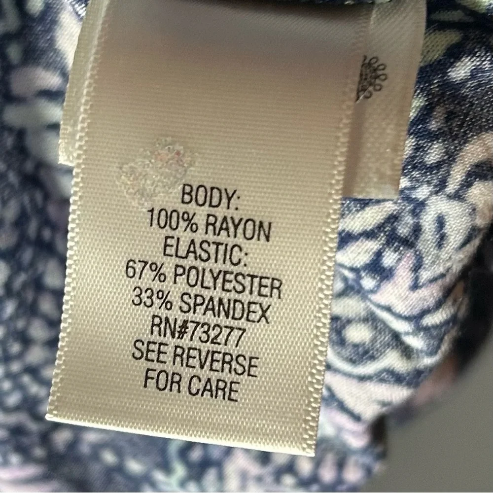 Croft and Barrow maxi dress floral paisley blue purple size small